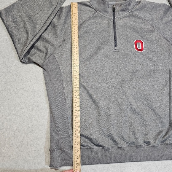 Mens Ohio State Buckeyes Quarter Zip Pullover Mock Neck Sweatshirt Size Large - Picture 5 of 5